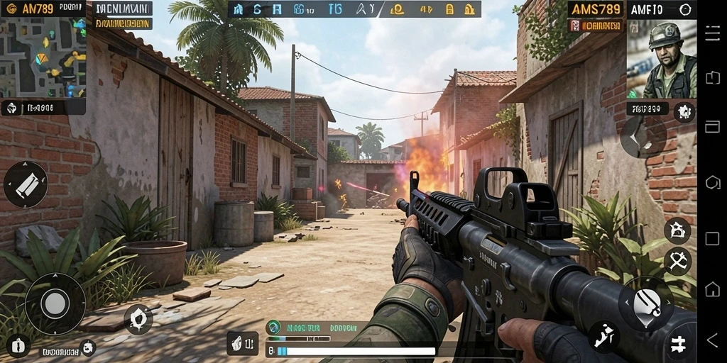 Tampilan gameplay dari <strong>AMS789</strong> menampilkan aksi tembak-menembak yang mendebarkan.