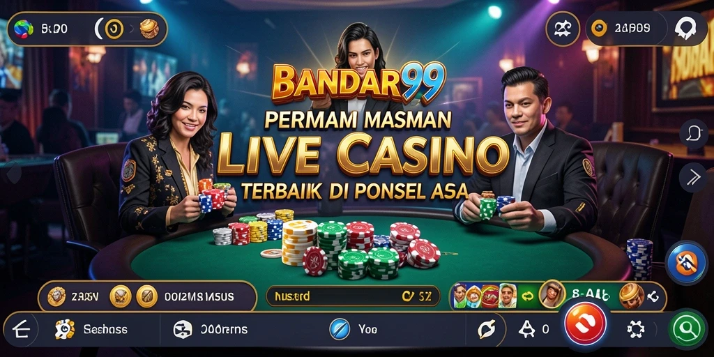 Tampilan gameplay Live Casino yang menarik di BANDAR99.