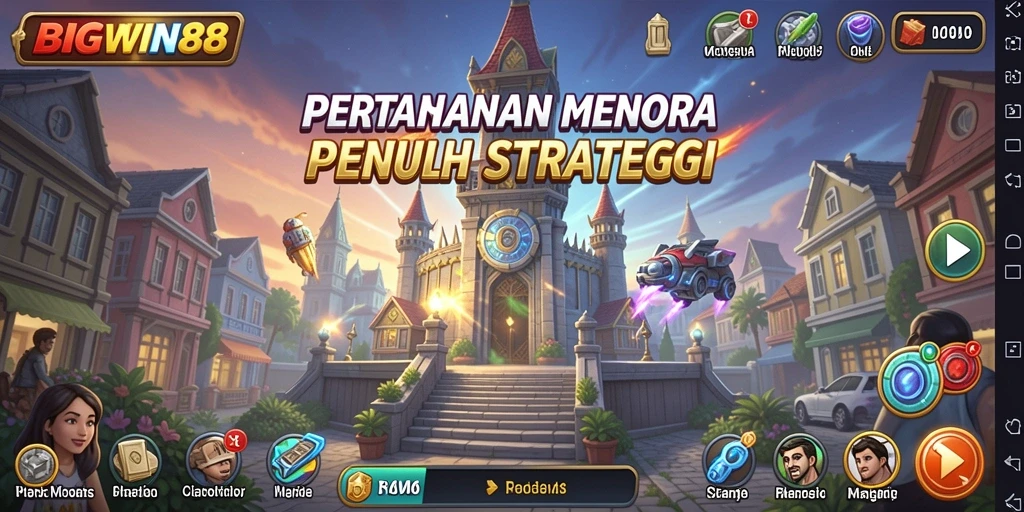 Gameplay menarik dari BIGWIN88 yang menampilkan pertahanan tower.