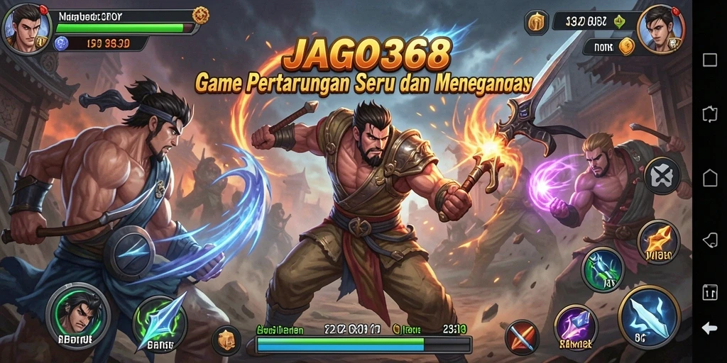 Tampilan gameplay menegangkan di JAGO368 dengan pertarungan intens.