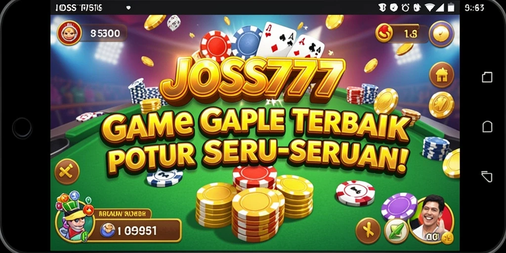Tampilan gameplay JOSS777 menampilkan suasana permainan Gaple yang menyenangkan.
