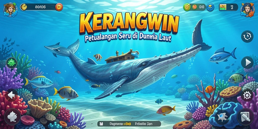 Tangkapan layar menampilkan gameplay seru petualangan bawah laut.