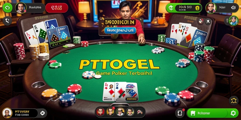 Screenshot gameplay Poker PTTOGEL yang seru dan mengasyikkan.