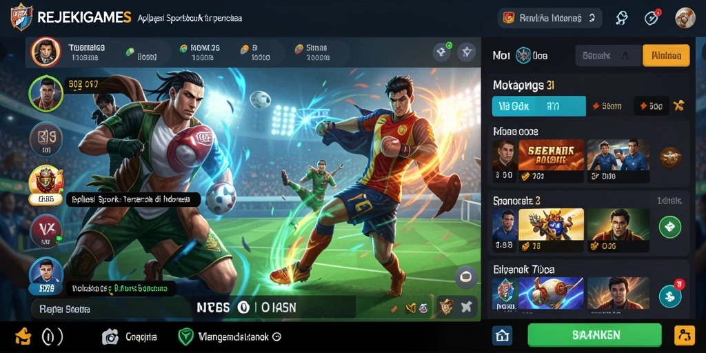 Tampilan utama gameplay <strong>REJEKIGAMES</strong> menampilkan berbagai opsi taruhan olahraga.