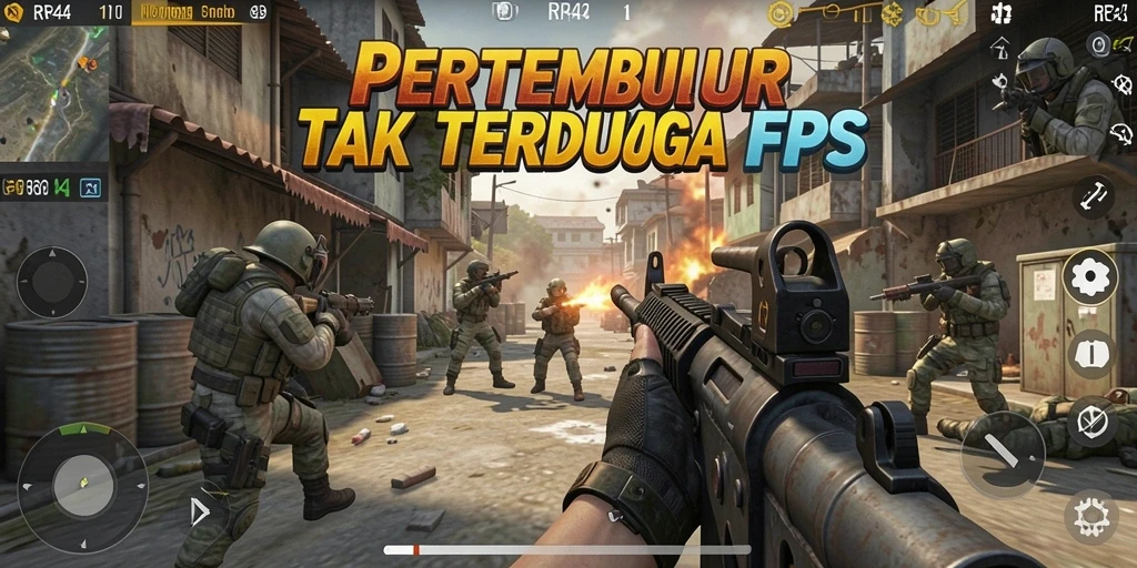 Screenshot menampilkan aksi seru di dalam gameplay RR44.