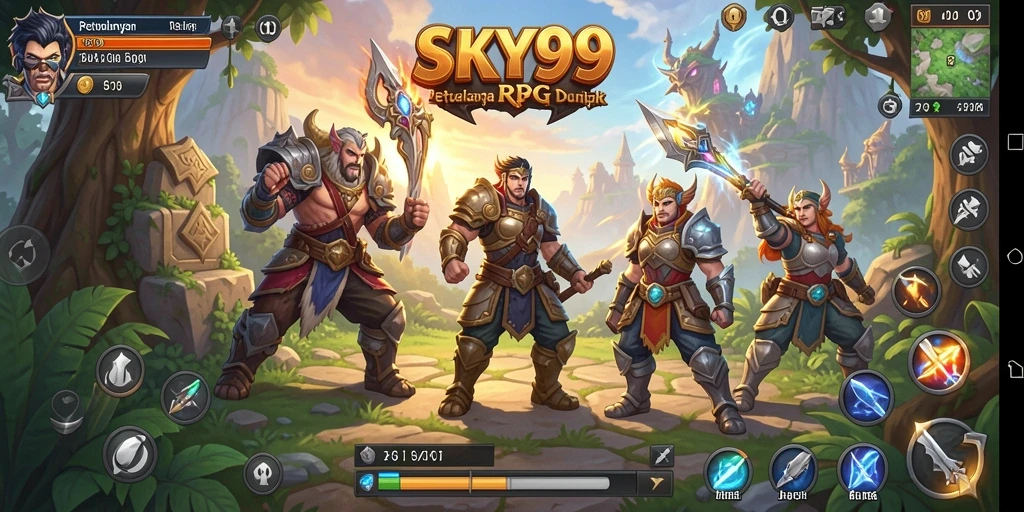 Gameplay RPG epik dengan petualangan yang mendalam.
