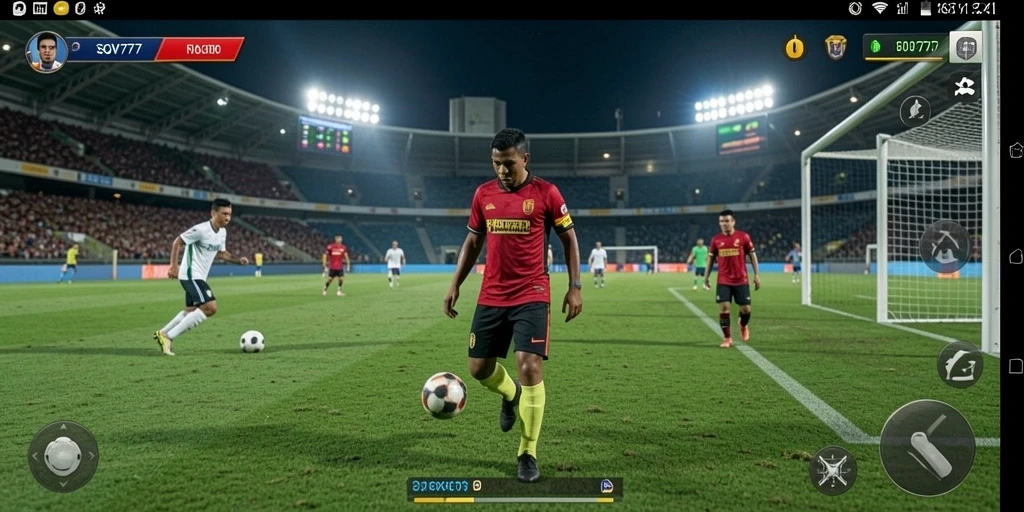Gameplay SOV777 yang menarik dan realistis dalam aksi sepak bola.